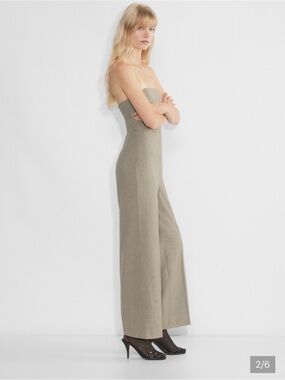 Aritzia Wilfred Strapless Endless Jumpsuit in Modern Taupe NWT